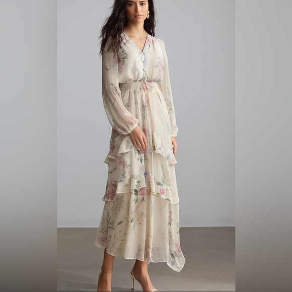 Anthropologie Dresses & Skirts - (S) Autres Filles anthropology Tiered Floral Maxi Dress NWOT